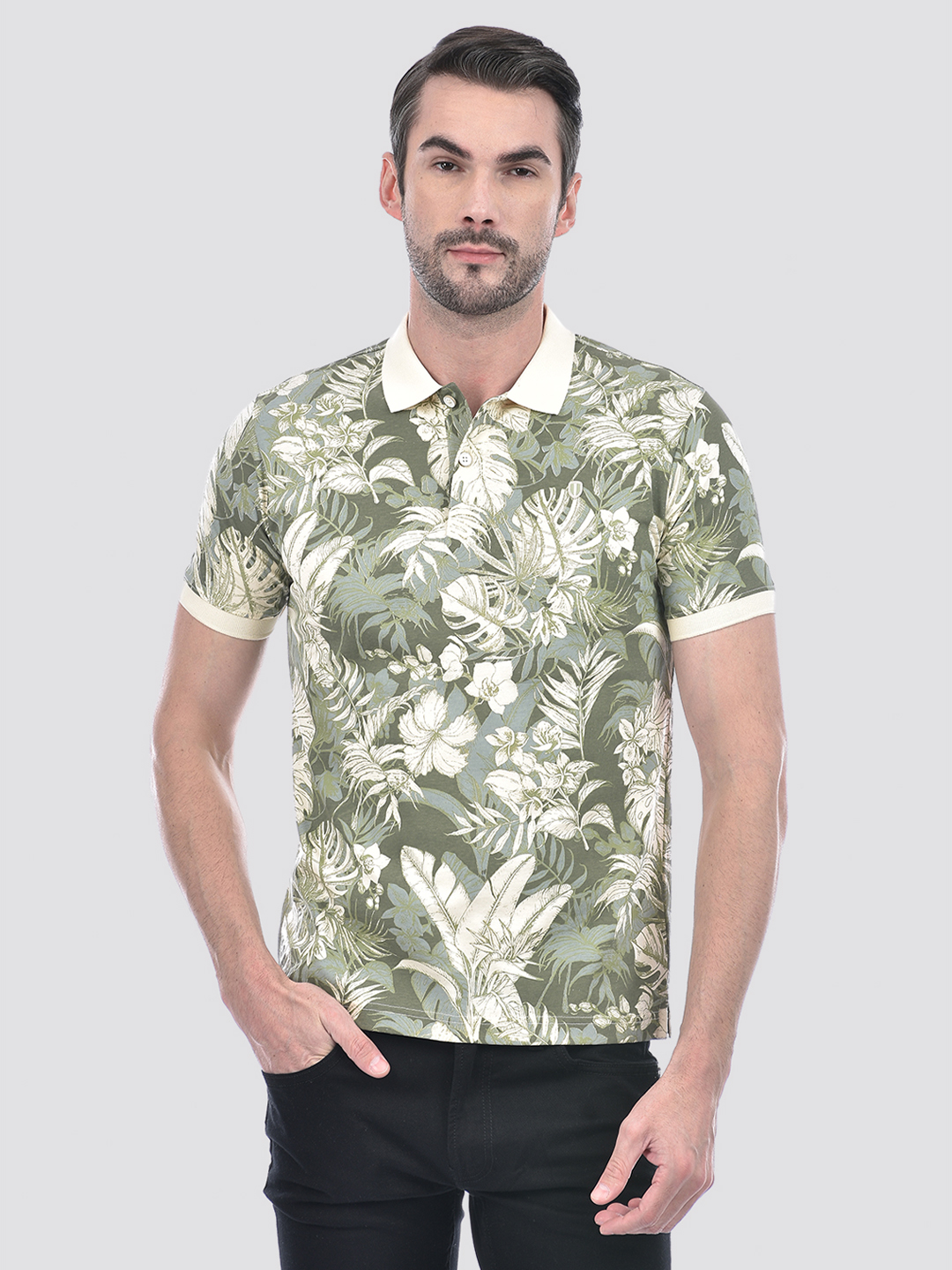 Numero Uno Men Tropical Print Multicolor T-Shirt